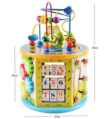 8 in 1 Multipurpose Activity Cube Center Toys Educational Bead Maze Early Learning Toy For Kids