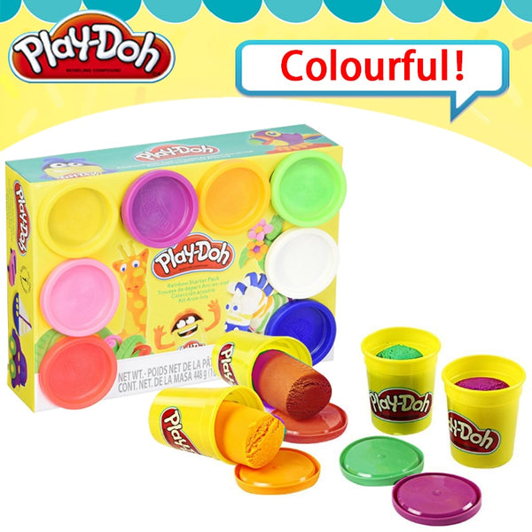 Original Play Doh Colorful clay dolls children's plasticine 8 color suit