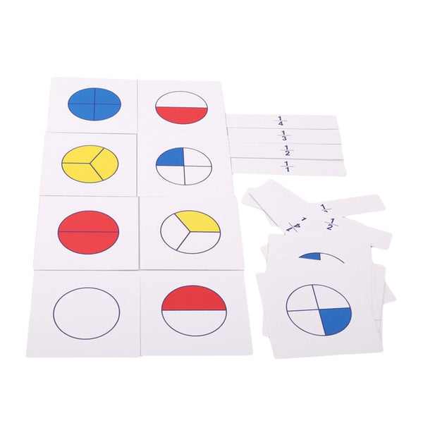 Math Teaching Aid Kids Early Childhood Education Digital Fraction Card For Learning Mathematics Toy